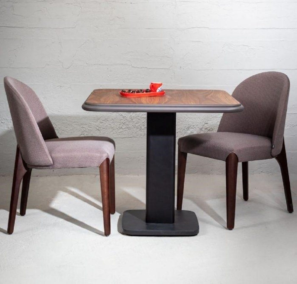 JVmoebel Esszimmer-Set Luxus Esszimmermöbel Quadratisch Tisch Mit vier eleganten Stühlen, (5-St., Esstisch + 4x Stühle), Made in Europa von JVmoebel