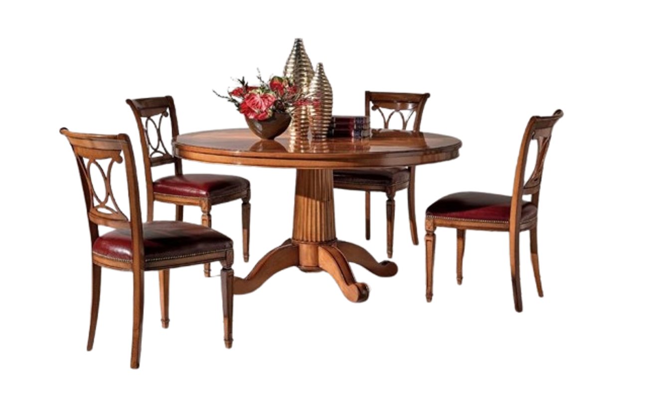 JVmoebel Essgruppe Möbel Einrichtung Gruppe Tisch + 4 Stuhl Set 5tlg. Esstisch Garnitur, Made in Europa JVmoebel Essgruppe Möbel Einrichtung Gruppe Tisch + 4 Stuhl Set 5tlg. Esstisch Garnitur, Made in Europa von JVmoebel