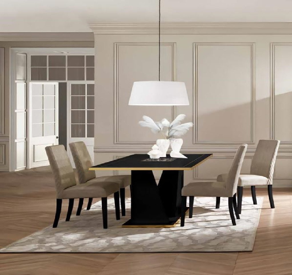 JVmoebel Esszimmer-Set Set 4x Stühle Esstisch Esszimmer Set Modern Esszimmer Polsterstuhl, (5-St., 5 tlg.ESSZIMMER SET (4 STÜHLE+ESSTISCH), Made in Europa von JVmoebel