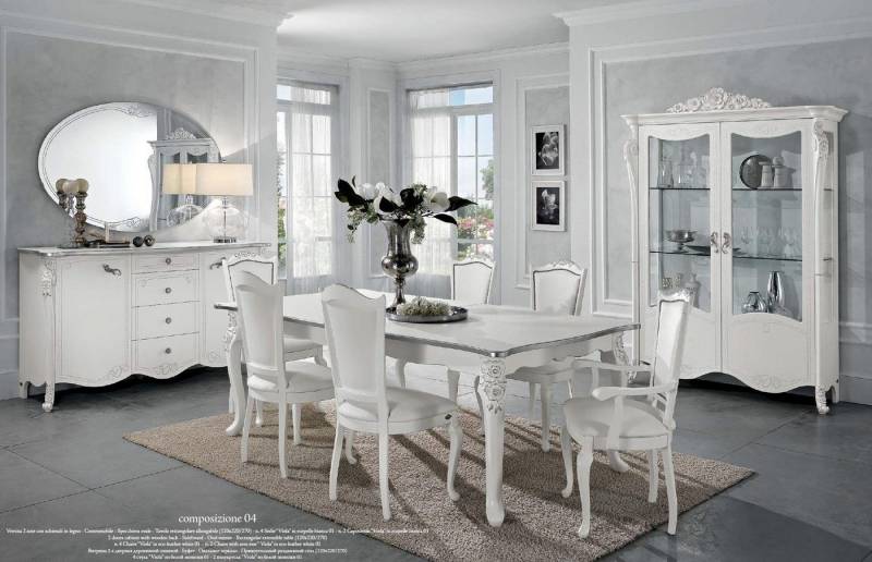 JVmoebel Esszimmer-Set Stilvolles Möbelset – Esstisch mit 6 Stühlen, Kommode und Vitrine, (9-St), Made in Europa von JVmoebel