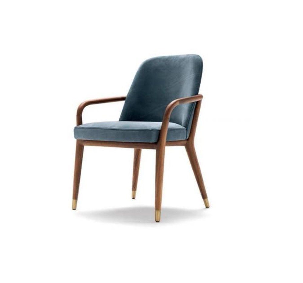 JVmoebel Esszimmersessel Eleganter Blauer Stuhl für das Esszimmer Küchenmöbel Lehnstuhl (1-St., 1x Sessel), Made in Europa von JVmoebel