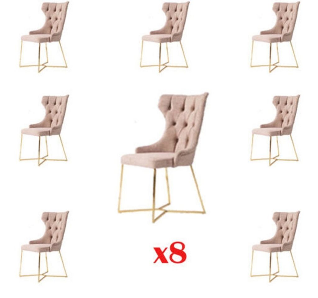 JVmoebel Esszimmerstuhl, Design 8x Stühle Gruppe Set Polster Esszimmer Stuhl Garnitur Sessel von JVmoebel