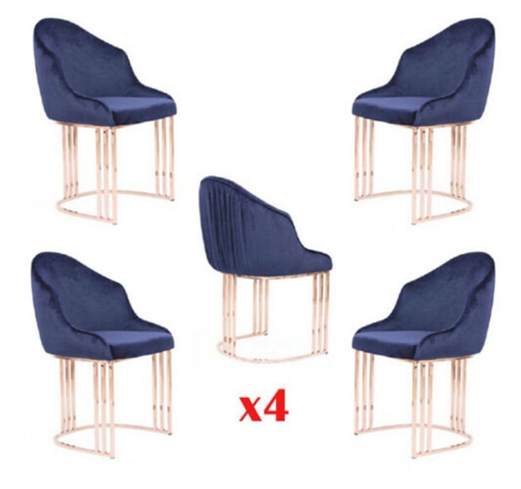 JVmoebel Esszimmerstuhl, Designer Lehn Sitz Sessel luxus Ess Zimmer 4x Stuhl Stühle Polster von JVmoebel
