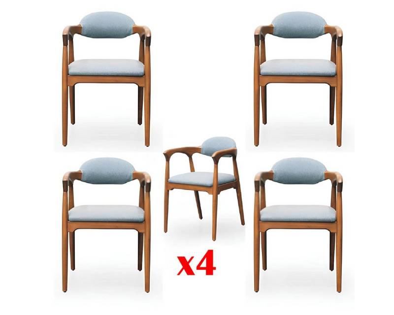 JVmoebel Armlehnstuhl Esszimmer Garnitur 4x Stuhl Set Stühle Lehn Garnitur Essgruppe Möbel, Made in Europa von JVmoebel