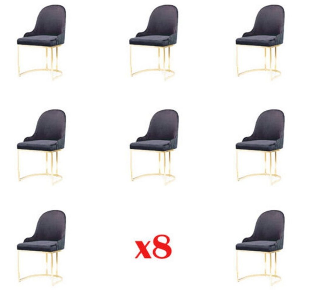 JVmoebel Esszimmerstuhl, Garnitur Sessel Neu 8x Stühle Stuhl Polster Design Veranda Küchen Sitz von JVmoebel