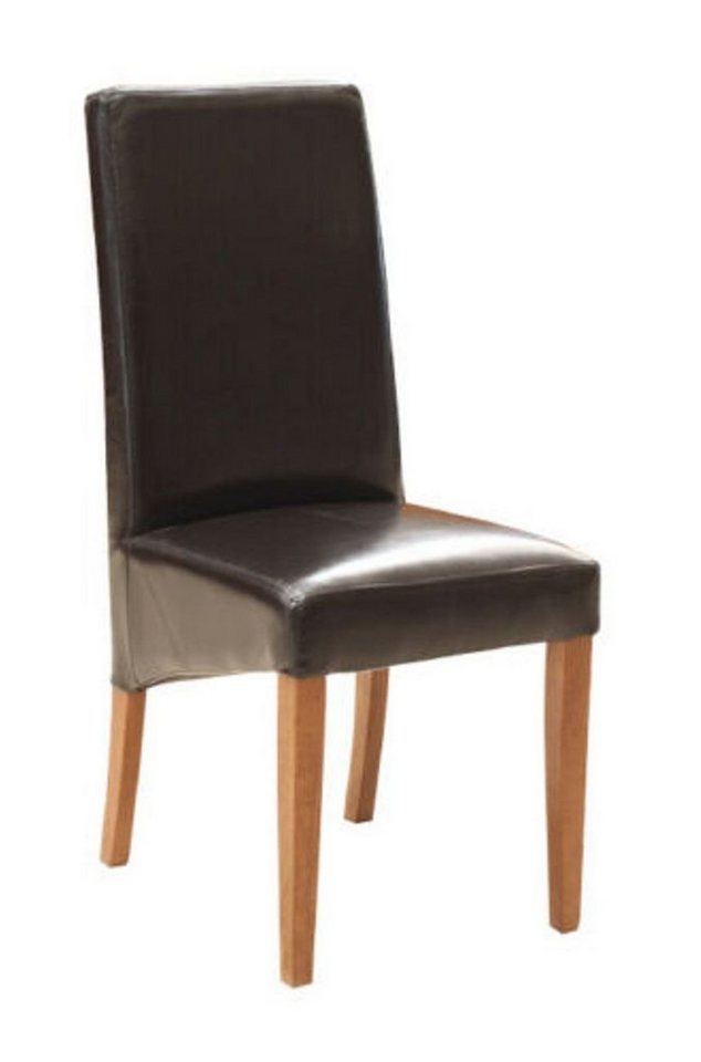 JVmoebel Esszimmerstuhl, Sessel Stuhl Design Holz Art deco Polster Stühle Gastro Esszimmer 100% Leder Neu von JVmoebel