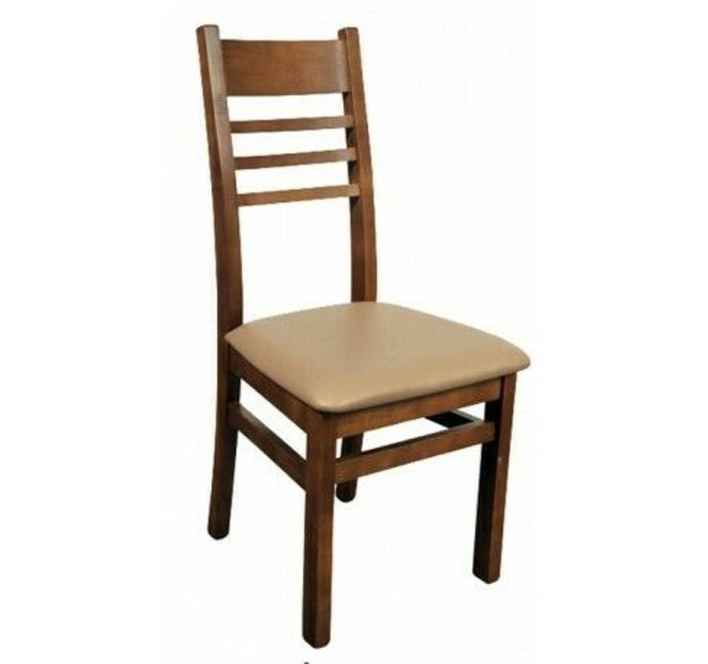 JVmoebel Esszimmerstuhl, Set 4x Sessel Stuhl Design Holz Leder Polster Stühle Gastro Esszimmer von JVmoebel