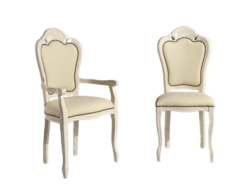 JVmoebel Esszimmerstuhl, Stuhl mit Armlehne Holz Neu Esszimmer Stühle Design Sessel Barock von JVmoebel