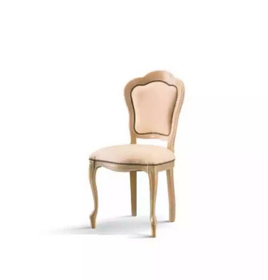 JVmoebel Esszimmerstuhl Beige Esszimmer Stuhl Polsterstuhl ohne Armlehne Luxus Sessel Neu (1 St), Made in Italy von JVmoebel
