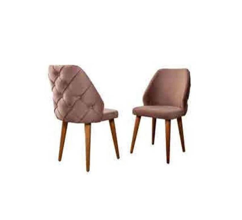 JVmoebel Esszimmerstuhl Beiger Chesterfield-Stuhl mit Holzbeinen und Polsterung, Made in Europa von JVmoebel