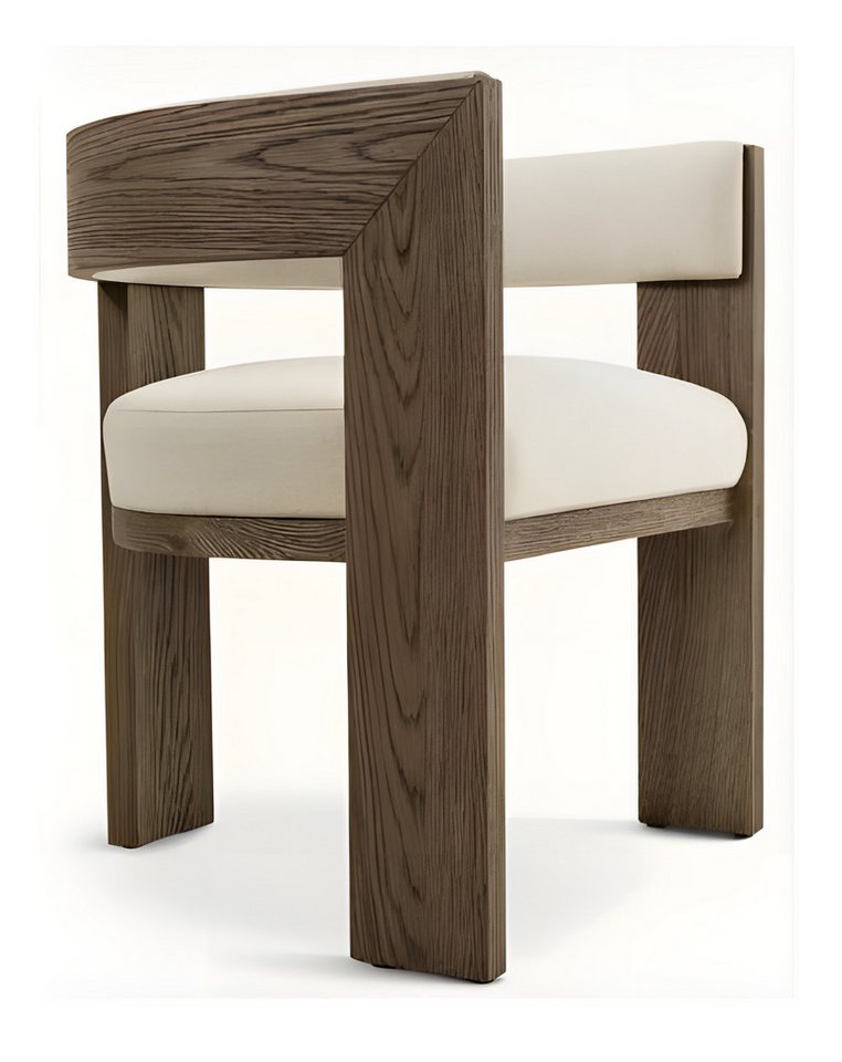 JVmoebel Esszimmerstuhl Bequemer Designerstuhl aus Holz mit cremefarbener Polsterung, Made in Europe JVmoebel Esszimmerstuhl Bequemer Designerstuhl aus Holz mit cremefarbener Polsterung, Made in Europe von JVmoebel