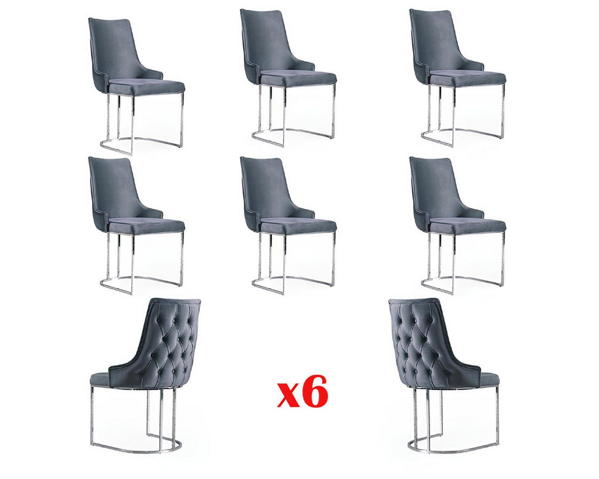 JVmoebel Esszimmerstuhl Chesterfield Esszimmerstuhl Set – 6er Garnitur Lehnstühle, Made in Europa JVmoebel Esszimmerstuhl Chesterfield Esszimmerstuhl Set – 6er Garnitur Lehnstühle, Made in Europa von JVmoebel
