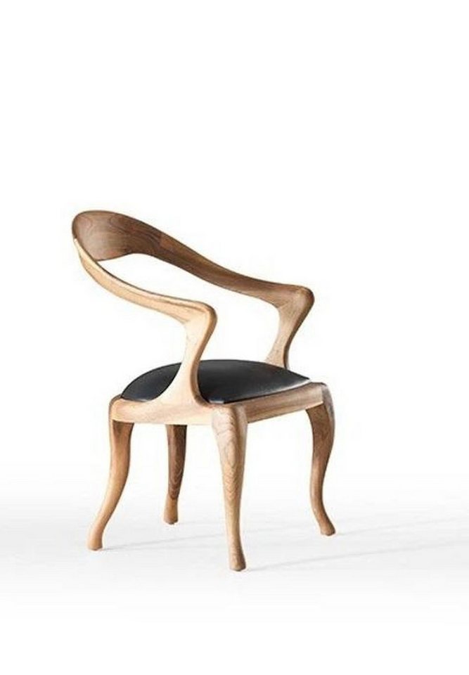 JVmoebel Esszimmerstuhl Designer Küchenstuhl aus Holz – Eleganter Lehnstuhl Luxus (1 St), Made in Europa von JVmoebel