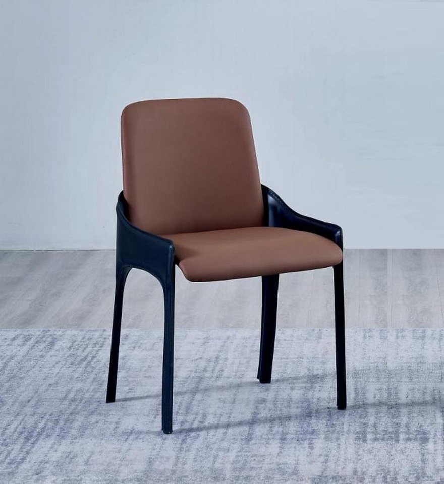 JVmoebel Esszimmerstuhl Eleganter Brauner Polsterstuhl für das Esszimmer – Luxus-Einsitzer (1 St), Made in Europa von JVmoebel