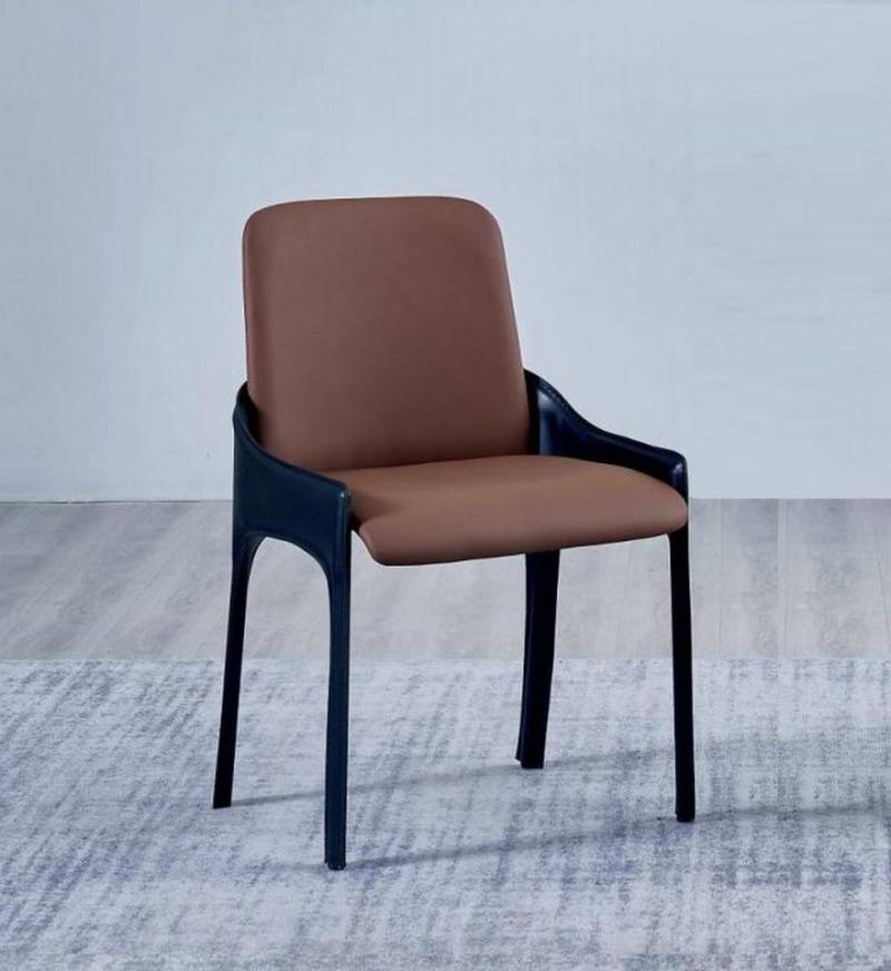 JVmoebel Esszimmerstuhl Eleganter Brauner Polsterstuhl für das Esszimmer – Luxus-Einsitzer (1 St), Made in Europa von JVmoebel