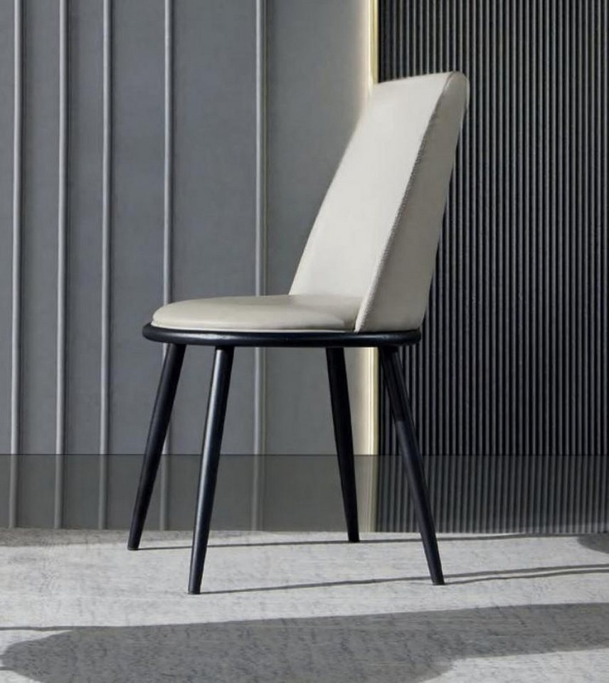 JVmoebel Esszimmerstuhl Eleganter Designer Stuhl aus Holz mit luxuriöser Polsterung (1 St), Made in Europa von JVmoebel