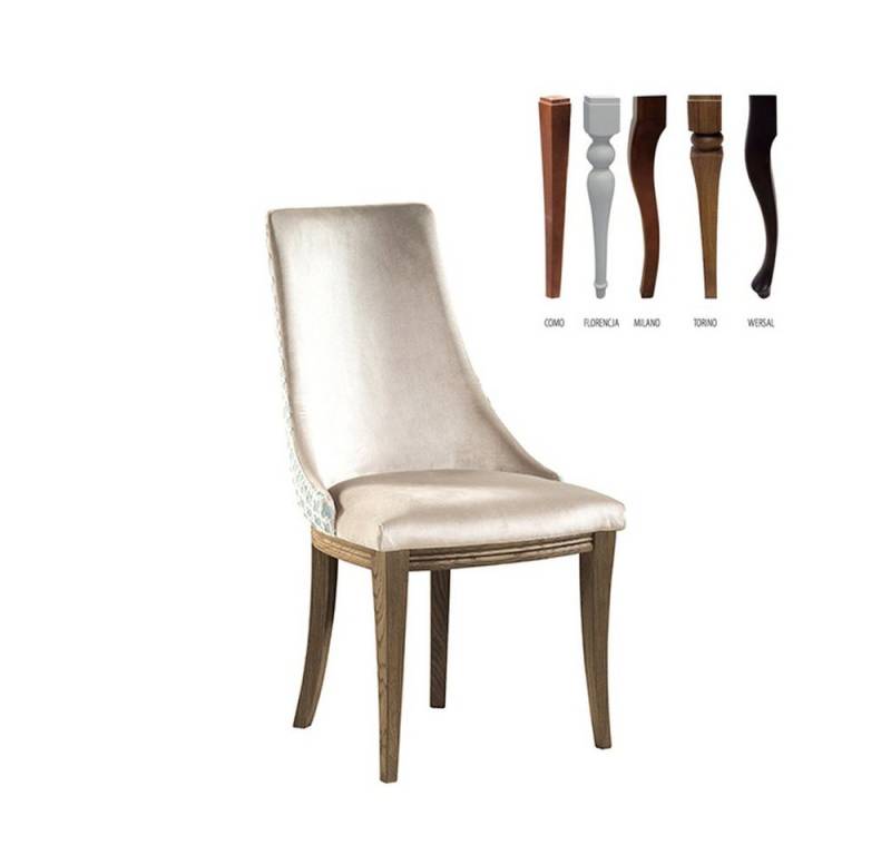 JVmoebel Esszimmerstuhl Eleganter Designerstuhl aus Textil und Leder, Made in Europa JVmoebel Esszimmerstuhl Eleganter Designerstuhl aus Textil und Leder, Made in Europa von JVmoebel