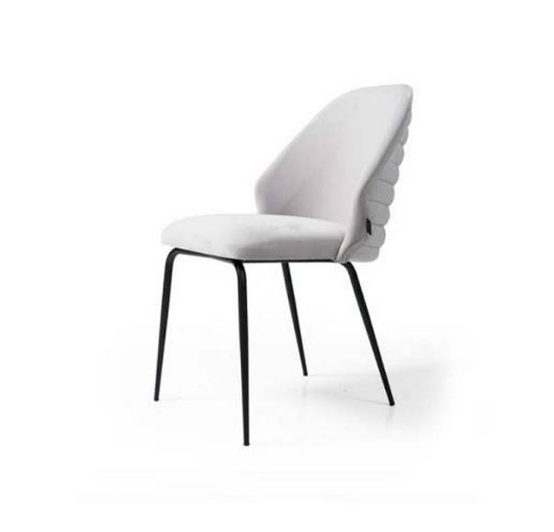 JVmoebel Esszimmerstuhl Eleganter Küchenstuhl aus weißem Edelstahl - Luxuriöser Design-Sessel (1 St), Made in Europa von JVmoebel