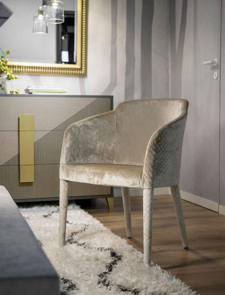 JVmoebel Esszimmerstuhl Eleganter Polsterstuhl für das Esszimmer mit Armlehnen Neuheit (1 St), Made in Europa von JVmoebel