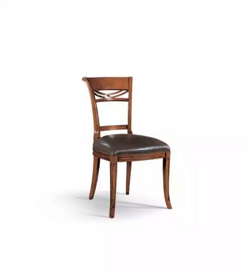 JVmoebel Esszimmerstuhl Eleganter Polsterstuhl in Braun aus Holz - Luxus Design Neu (1 St), Made in Europa von JVmoebel