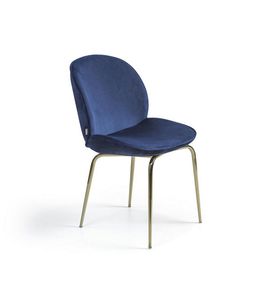 JVmoebel Esszimmerstuhl Eleganter blauer Designerstuhl für luxuriöse Esszimmermöbel (1 St), Made in Europa von JVmoebel