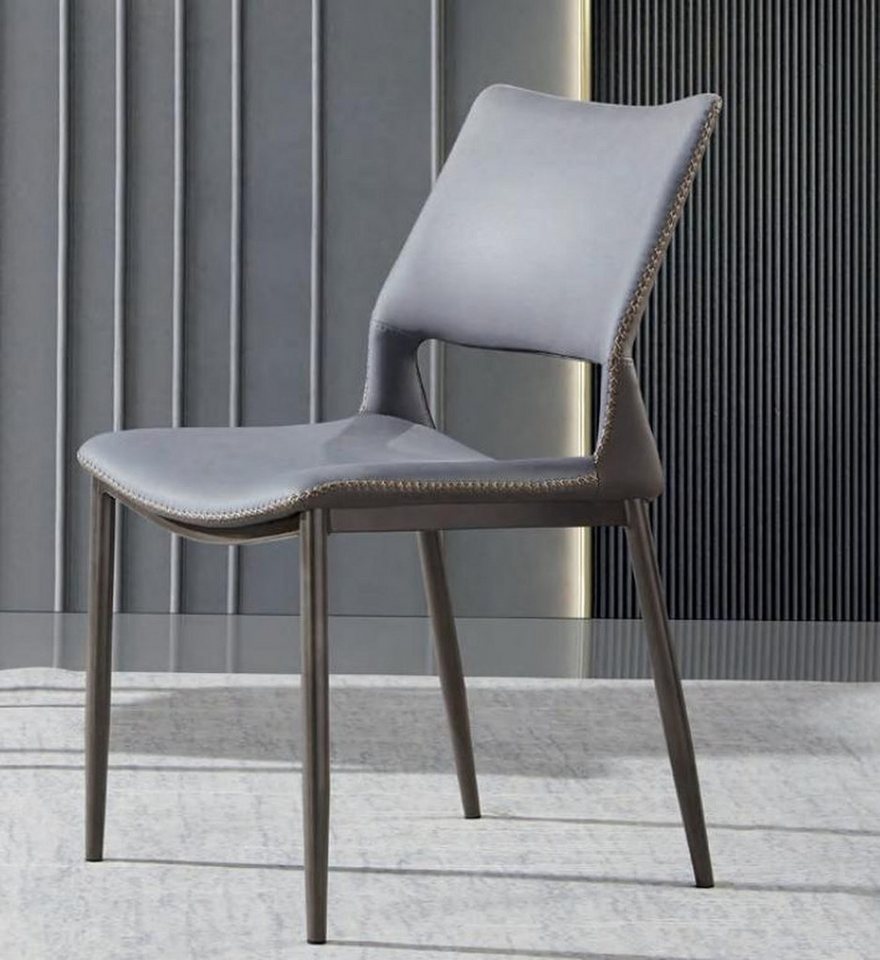 JVmoebel Esszimmerstuhl Eleganter grauer Esszimmerstuhl im Designer-Look neu (1 St), Made in Europa von JVmoebel