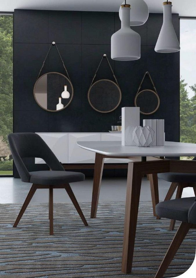 JVmoebel Esszimmerstuhl Eleganter grauer Esszimmerstuhl im modernen Designer-Stil (1 St), Made in Europa von JVmoebel
