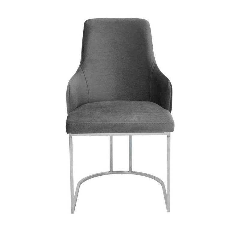 JVmoebel Esszimmerstuhl Eleganter grauer Polsterstuhl für Esszimmer und Küche (1 St), Made in Europa von JVmoebel