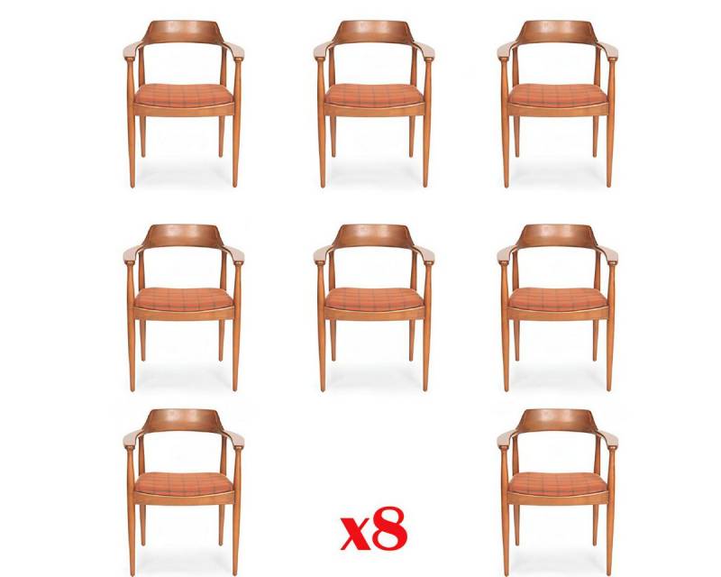JVmoebel Esszimmerstuhl Esszimmer Stühle Polster 8er Set Holz Textil Gastro Sessel, Made in Europa JVmoebel Esszimmerstuhl Esszimmer Stühle Polster 8er Set Holz Textil Gastro Sessel, Made in Europa von JVmoebel