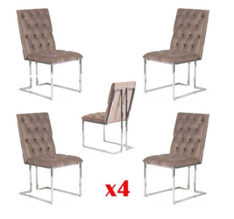 JVmoebel Esszimmerstuhl Esszimmer Stühle Textil Set 4x Sessel Garnitur Komfortabel, Made in Europa von JVmoebel