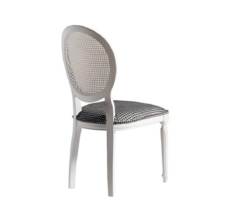 JVmoebel Esszimmerstuhl Esszimmerstuhl Set 4 Stück, Polsterküchenstühle in Weiß aus Holz (4 St), Made in Europa von JVmoebel