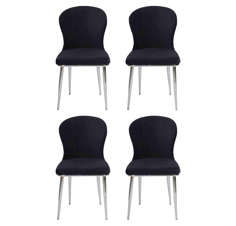 JVmoebel Esszimmerstuhl Esszimmerstuhl Set 4er Gruppe Polstertextil im modernen Design (4 St), Made in Europa von JVmoebel