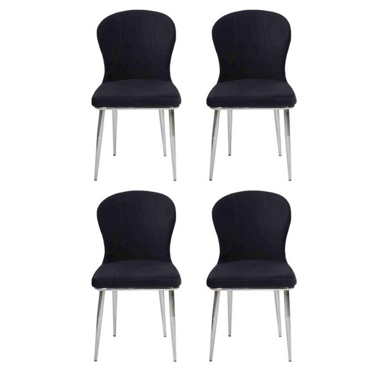 JVmoebel Esszimmerstuhl Esszimmerstuhl Set 4er Gruppe Polstertextil im modernen Design (4 St), Made in Europa von JVmoebel