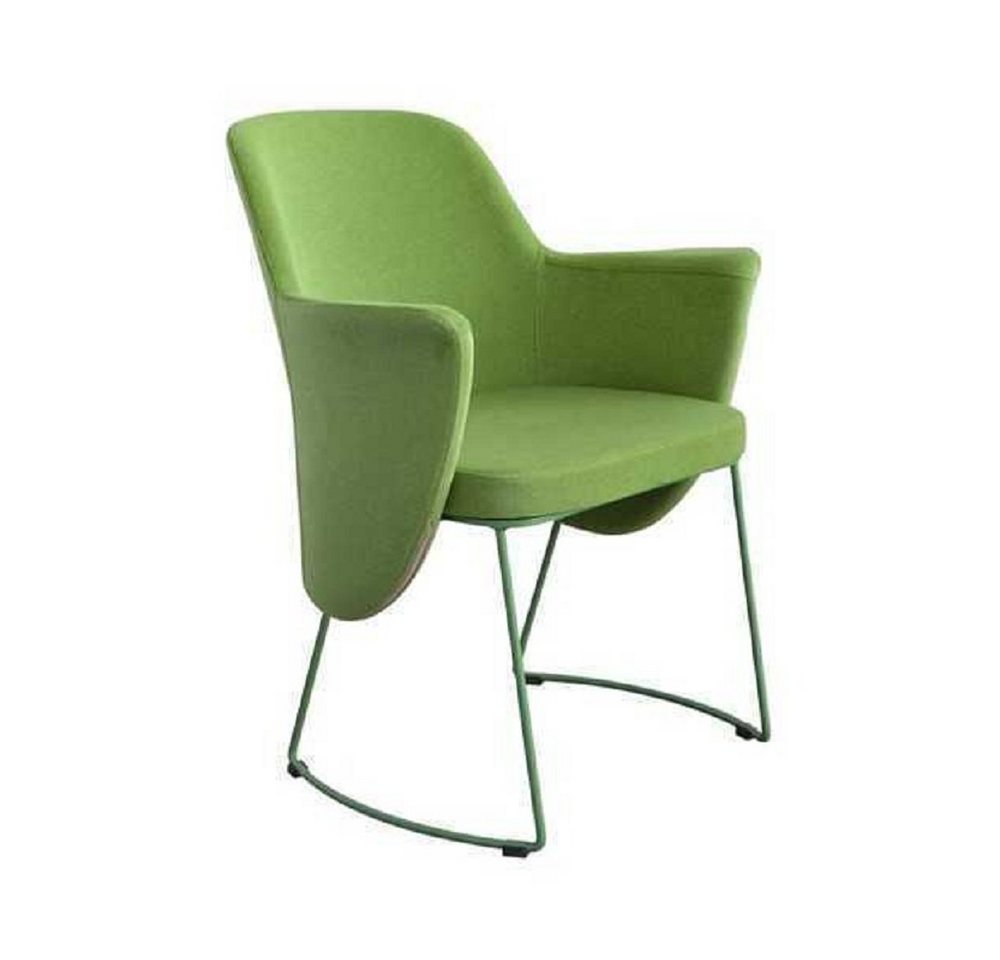 JVmoebel Esszimmerstuhl Esszimmerstuhl Stuhl Küchenstuhl Sessel Sitzer Stoff Modern Holz Grün (1 St), Made in Europa von JVmoebel