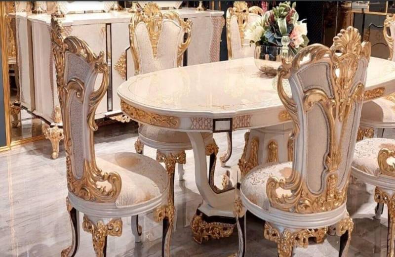 JVmoebel Esszimmerstuhl Luxus Stuhl aus Holz für Esszimmer im Barockstil (1 St), Made in Europa von JVmoebel