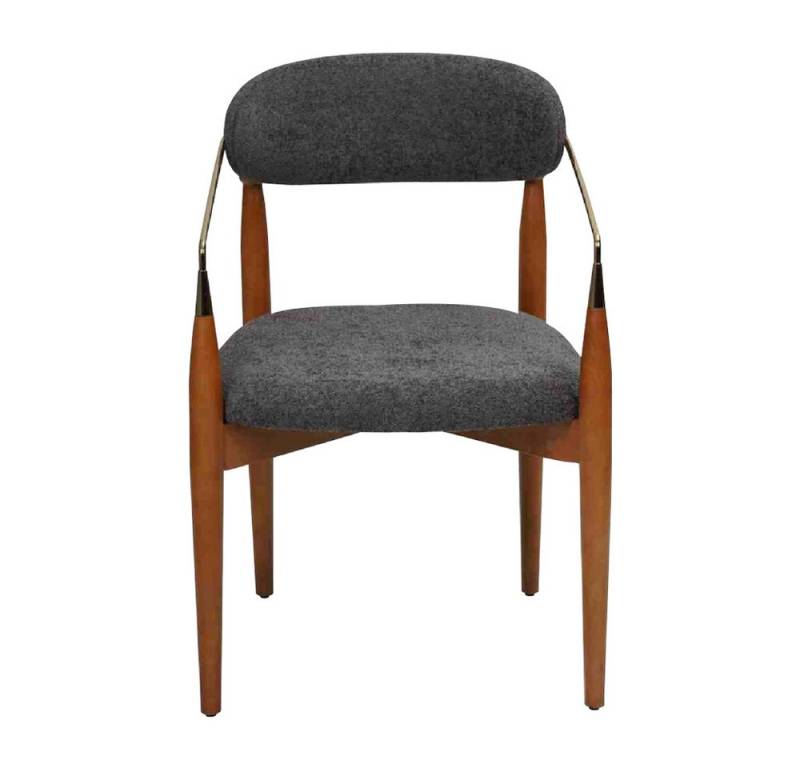 JVmoebel Esszimmerstuhl Grau 2x Stühle mit Armlehnen Polster Einrichtung Luxus Möbel (2 St), Made in Europa von JVmoebel
