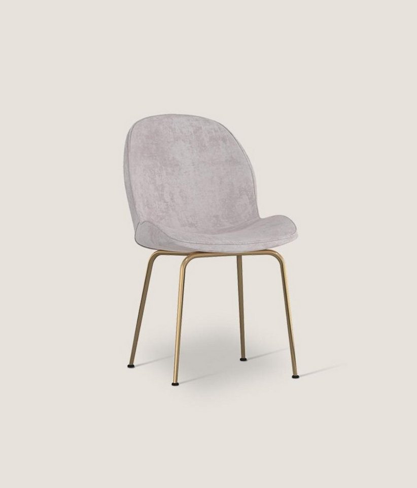 JVmoebel Esszimmerstuhl Hellgrauer Designer Stuhl für Esszimmer - Moderner Polster-Einsitzer (1 St), Made in Europa von JVmoebel