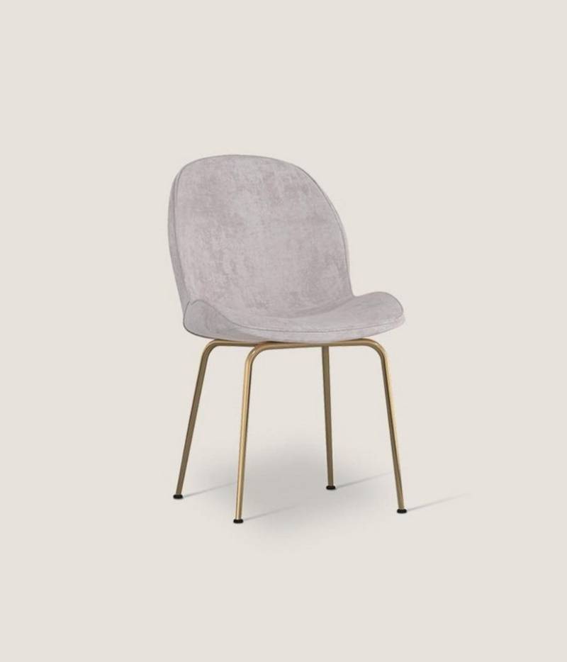 JVmoebel Esszimmerstuhl Hellgrauer Designer Stuhl für Esszimmer - Moderner Polster-Einsitzer (1 St), Made in Europa von JVmoebel
