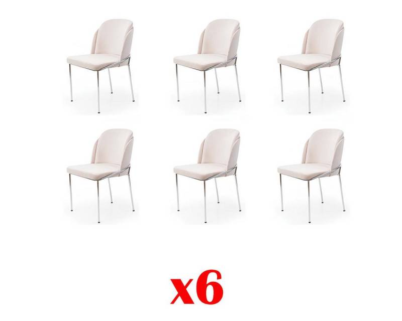 JVmoebel Esszimmerstuhl Lounge Stühle Esszimmer Möbel Sessel Polsterstuhl Edelstahl, Made in Europa JVmoebel Esszimmerstuhl Lounge Stühle Esszimmer Möbel Sessel Polsterstuhl Edelstahl, Made in Europa von JVmoebel