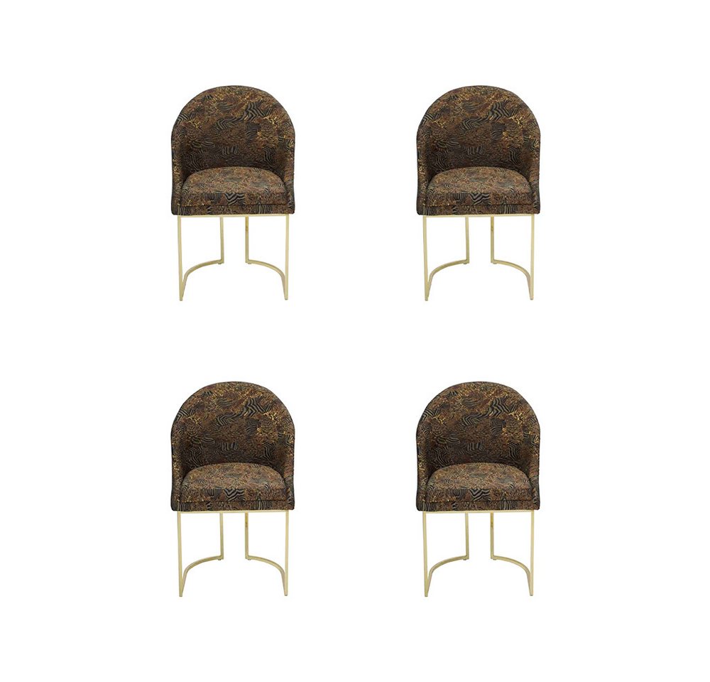 JVmoebel Esszimmerstuhl Luxuriöse Metallstühle für modernes Esszimmer oder Wohnzimmer (4 St), Made in Europa von JVmoebel