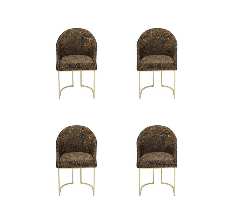 JVmoebel Esszimmerstuhl Luxuriöse Metallstühle für modernes Esszimmer oder Wohnzimmer (4 St), Made in Europa von JVmoebel