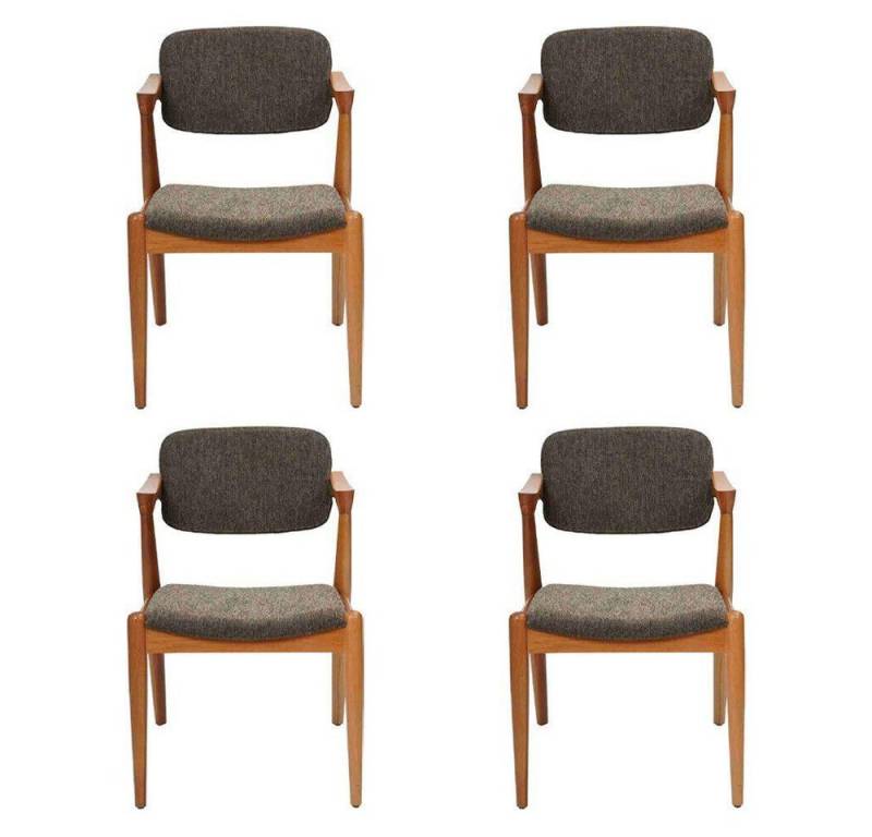 JVmoebel Esszimmerstuhl Luxus Esszimmer Möbel Designer 4x Stühle Neu Einrichtung Grau Modern (4 St), Made in Europa von JVmoebel