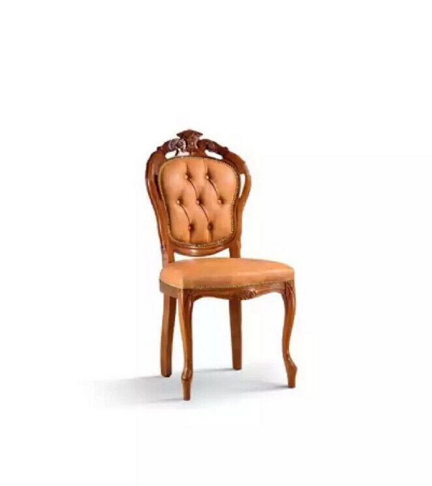 JVmoebel Esszimmerstuhl Luxus Stuhl Braun Esszimmer Designer Holz Möbel Stuhl ohne Armlehne (1 St), Made in Italy von JVmoebel