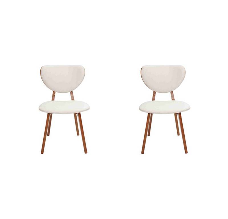 JVmoebel Esszimmerstuhl Moderne Einzelsitze aus Holz im weißen Design - 2 Stück (2 St), Made in Europa von JVmoebel