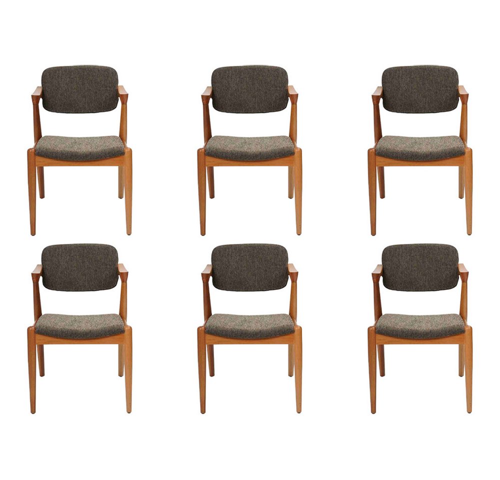 JVmoebel Esszimmerstuhl Moderne Graue Designer-Stühle für das Luxus Esszimmer - Neuheit (6 St), Made in Europa von JVmoebel