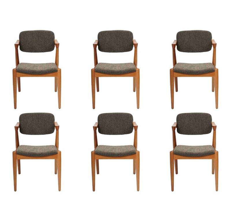 JVmoebel Esszimmerstuhl Moderne Graue Designer-Stühle für das Luxus Esszimmer - Neuheit (6 St), Made in Europa von JVmoebel