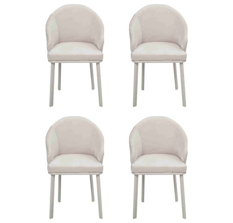JVmoebel Esszimmerstuhl Moderne Holzstühle für das Esszimmer in weißem Design (4 St), Made in Europa von JVmoebel