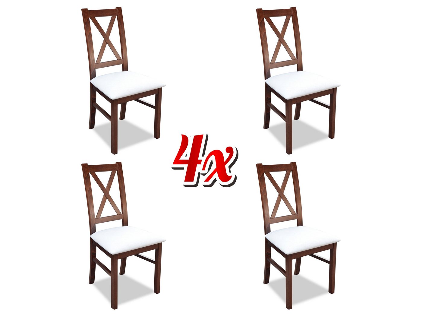 JVmoebel Esszimmerstuhl Moderne Polsterstühle Set für Esszimmer in Weiß, Textilgruppe, Made in Europa von JVmoebel