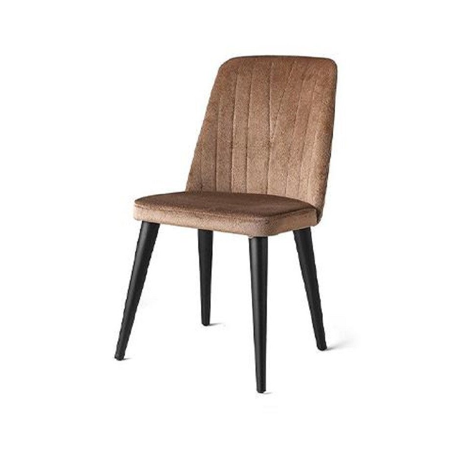 JVmoebel Esszimmerstuhl Moderne Stuhl Esszimmerstuhl Lehnstuhl Braun Holz Schwarz (1 St), Made in Europa von JVmoebel