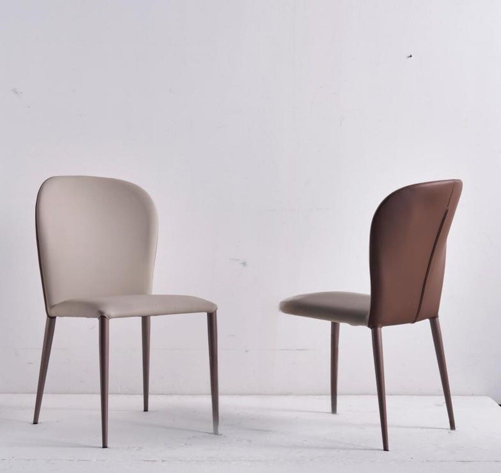 JVmoebel Esszimmerstuhl Moderner Beiger Designerstuhl aus Holz für das Esszimmer (1 St), Made in Europa von JVmoebel